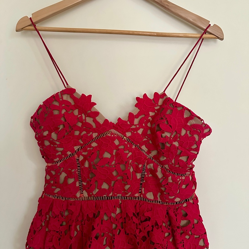 Self-Portrait Lace Pattern Midi Dress - Picture 4 of 13